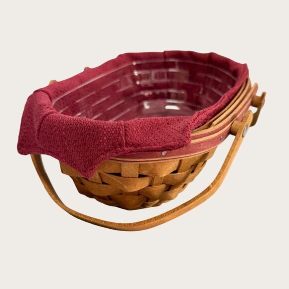 New Longaberger 2006 Tree Trimming Nature's Berry Basket Liner Protector Tie On - Picture 4 of 4